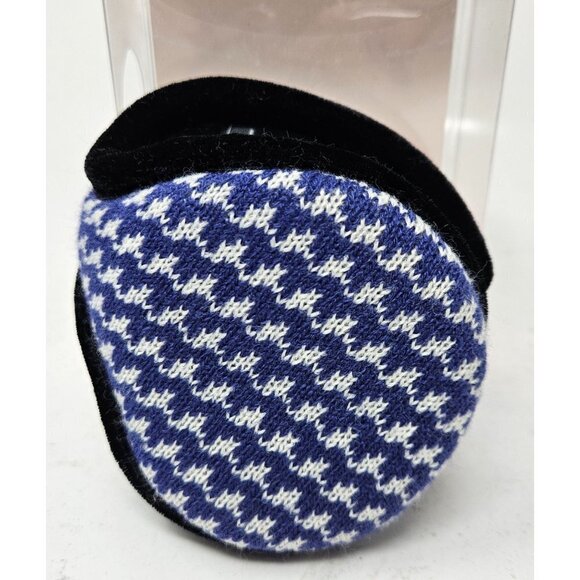 180's Women Ear Warmers Adjustable Behind-The-Head Winter Earmuffs, Houndstooth - Picture 2 of 4